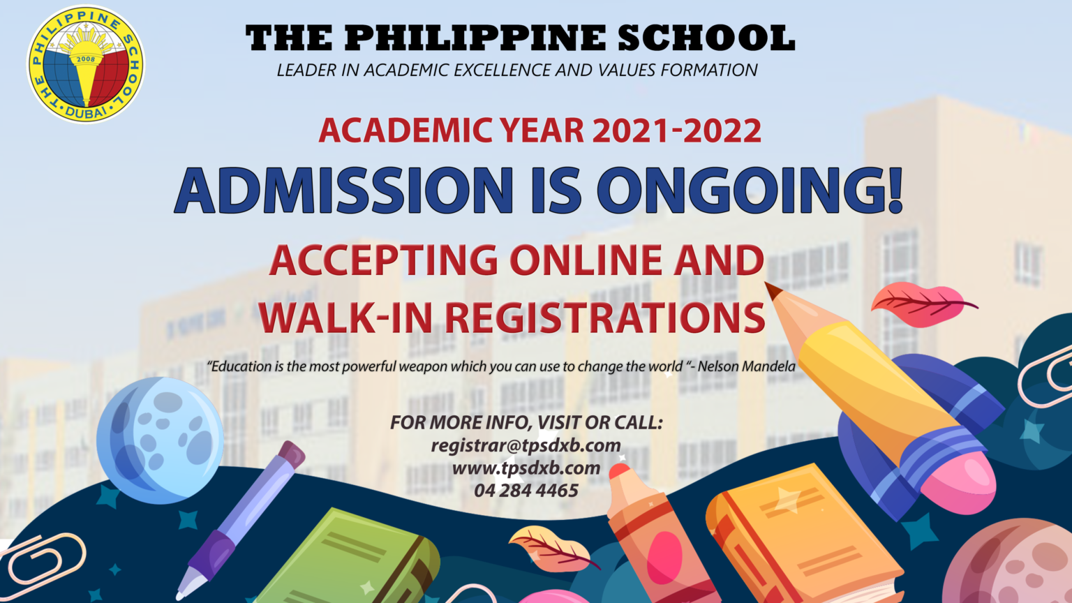 ADMISSION IS ONGOING! – TPS Dubai